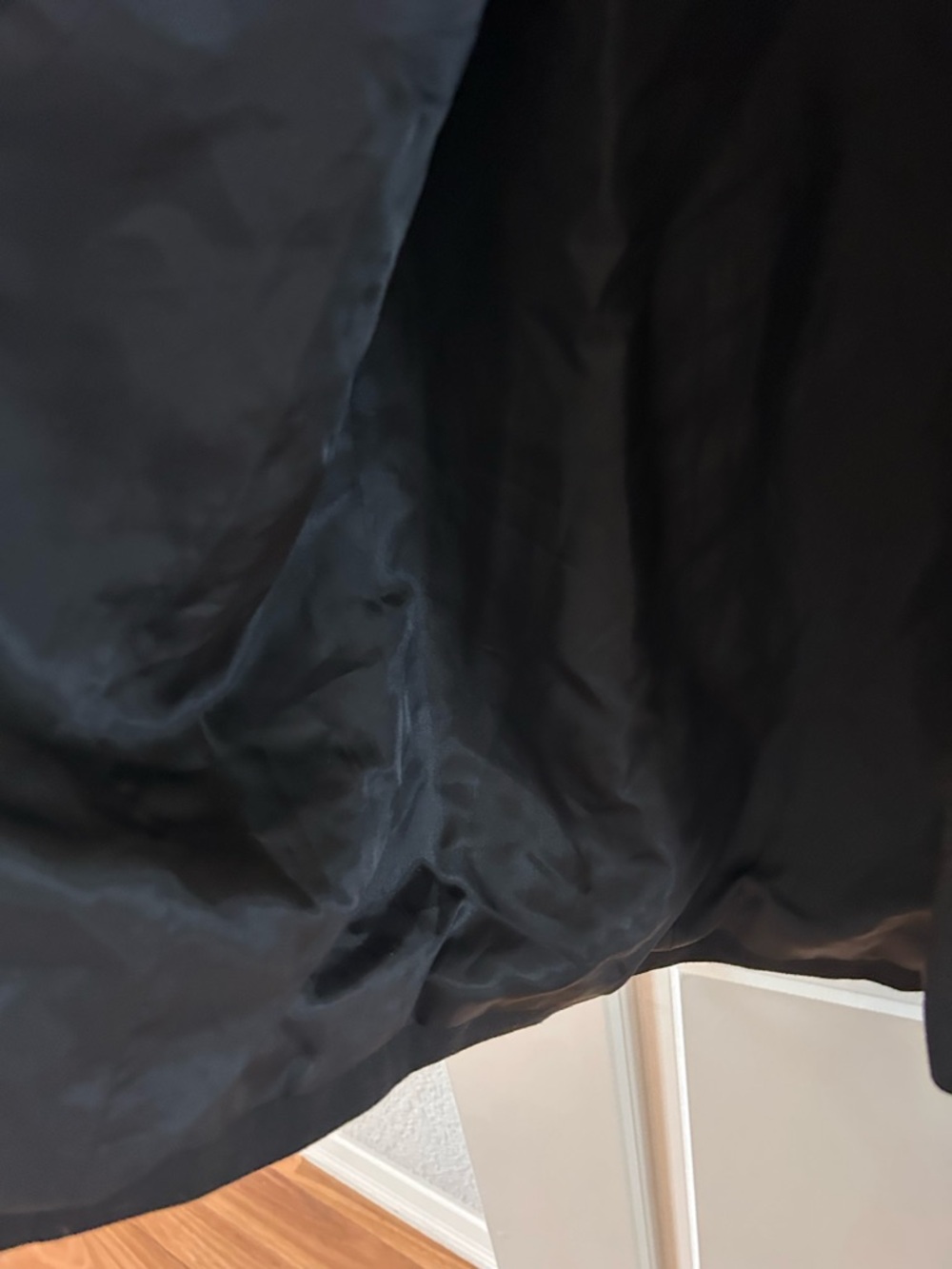 Lauren Ralph Lauren Black Wool Trench Long Suit Coat. Sleek. Minimalist. Capsule - Picture 5 of 12
